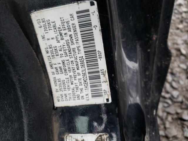 Photo 14 from auction – 2003 HONDA CIVIC EX with VIN 1HGEM22963L068454
