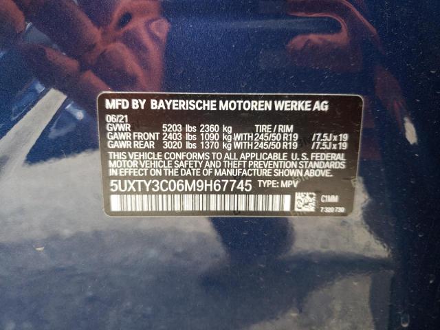 Photo 14 from auction – 2021 BMW X3 SDRIVE3 with VIN 5UXTY3C06M9H67745
