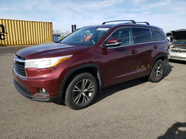 TOYOTA HIGHLANDER 2016 with VIN 5TDJKRFH5GS259705 - Photo from auction