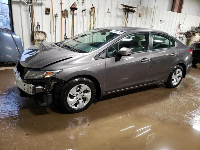 HONDA CIVIC LX 2013 with VIN 19XFB2F55DE005257 - Photo from auction