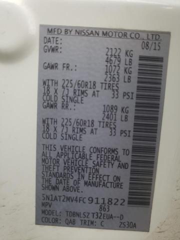 Photo 14 from auction – 2015 NISSAN ROGUE S with VIN 5N1AT2MV4FC911822