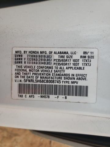 Photo 14 from auction – 2012 HONDA ODYSSEY EX with VIN 5FNRL5H68CB008745