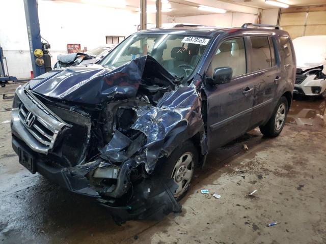 HONDA PILOT LX 2014 with VIN 5FNYF4H20EB030915 - Photo from auction