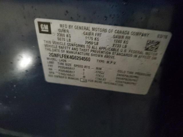 Photo 14 from auction – 2016 CHEVROLET EQUINOX LT with VIN 2GNFLFEK4G6294560