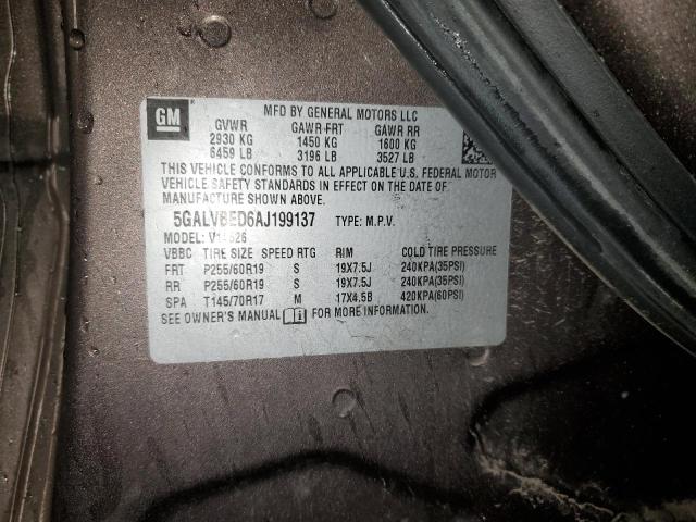 Photo 14 from auction – 2010 BUICK ENCLAVE CX with VIN 5GALVBED6AJ199137
