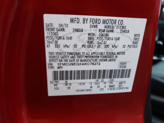 Photo 14 from auction – 2010 FORD ESCAPE LIM with VIN 1FMCU9EGXAKC78272