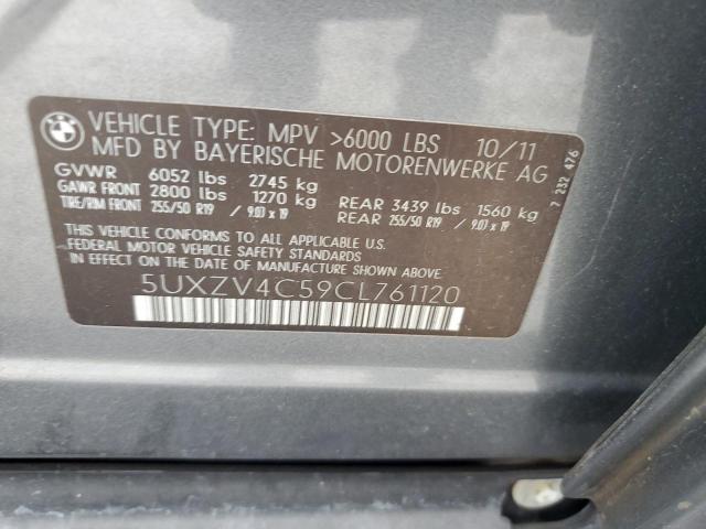 Photo 14 from auction – 2012 BMW X5 XDRIVE3 with VIN 5UXZV4C59CL761120