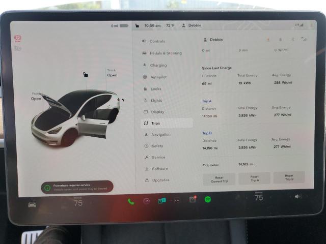 Photo 9 from auction – 2022 TESLA MODEL Y with VIN 7SAYGDEF5NF390463