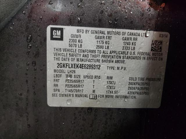 Photo 14 from auction – 2014 GMC TERRAIN SL with VIN 2GKFLXEK4E6289312