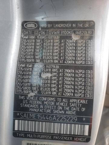 Photo 14 from auction – 2006 LAND ROVER RANGE ROVE with VIN SALME15446A225229