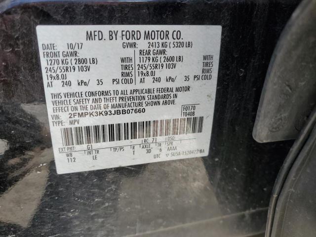 Photo 14 from auction – 2018 FORD EDGE TITAN with VIN 2FMPK3K93JBB07660