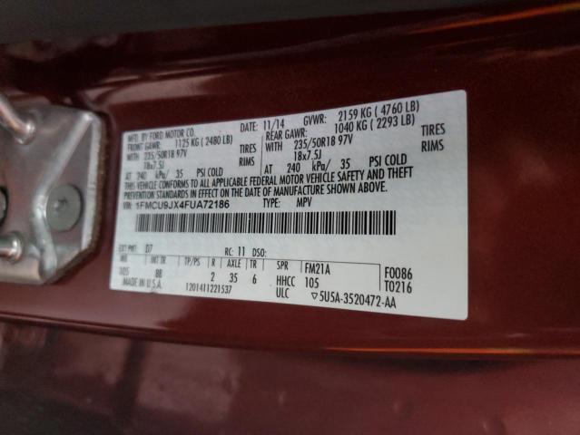 Photo 14 from auction – 2015 FORD ESCAPE TIT with VIN 1FMCU9JX4FUA72186
