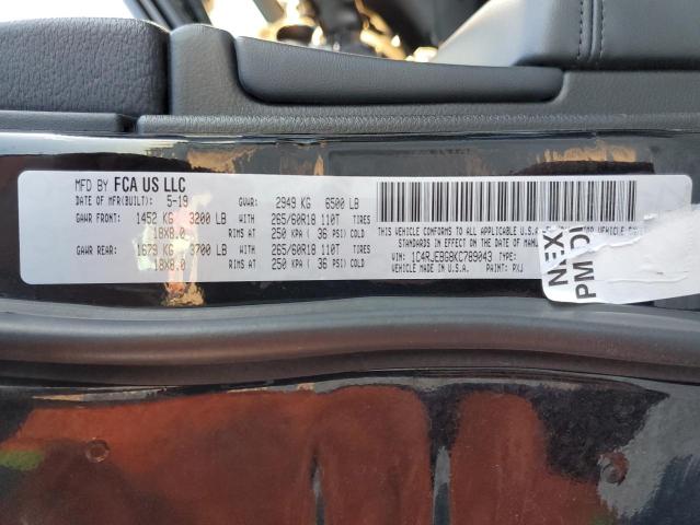 Photo 14 from auction – 2019 JEEP GRAND CHER with VIN 1C4RJEBG8KC789043