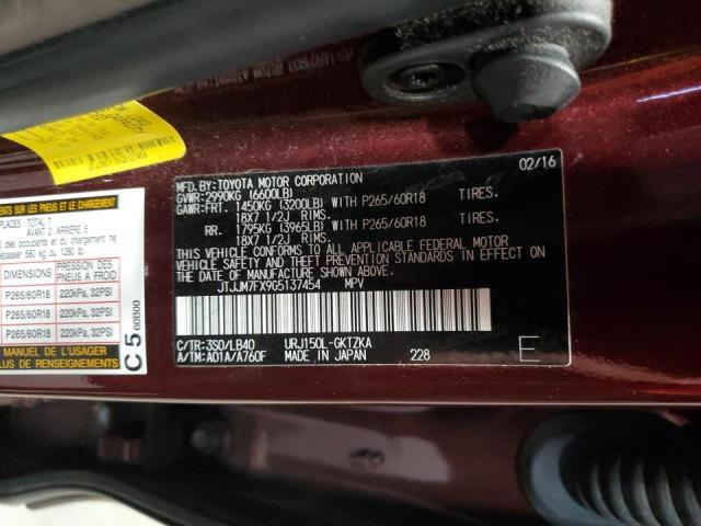 Photo 14 from auction – 2016 LEXUS GX 460 PRE with VIN JTJJM7FX9G5137454