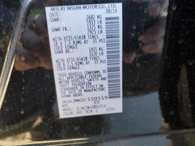 Photo 14 from auction – 2014 INFINITI QX60 with VIN 5N1AL0MN2EC550559