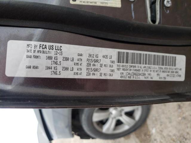 Photo 14 from auction – 2016 JEEP COMPASS SP with VIN 1C4NJCBA6GD643384