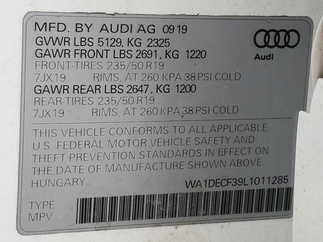 Photo 14 from auction – 2020 AUDI Q3 PREMIUM with VIN WA1DECF39L1011285