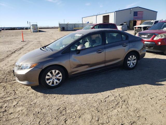 HONDA CIVIC LX 2012 with VIN 2HGFB2F55CH566157 - Photo from auction