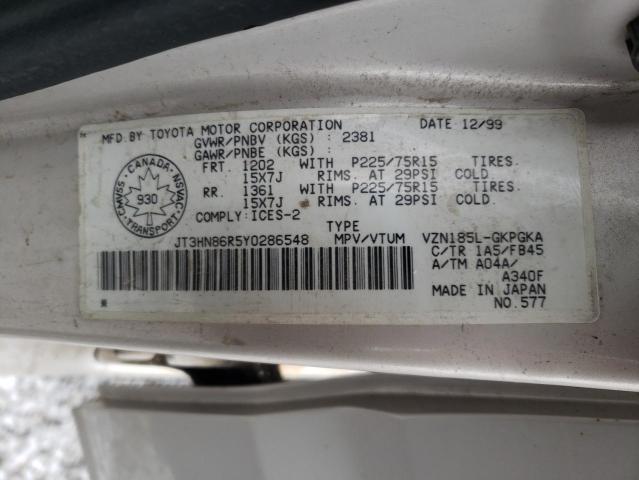 Photo 14 from auction – 2000 TOYOTA 4RUNNER SR with VIN JT3HN86R5Y0286548