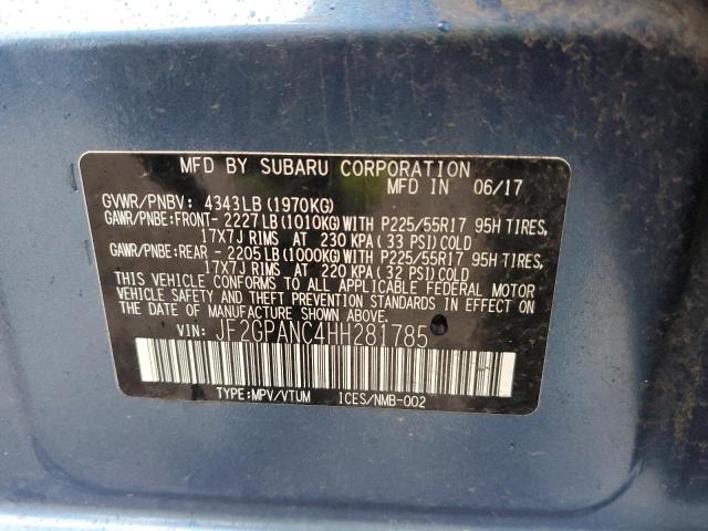 Photo 14 from auction – 2017 SUBARU CROSSTREK with VIN JF2GPANC4HH281785
