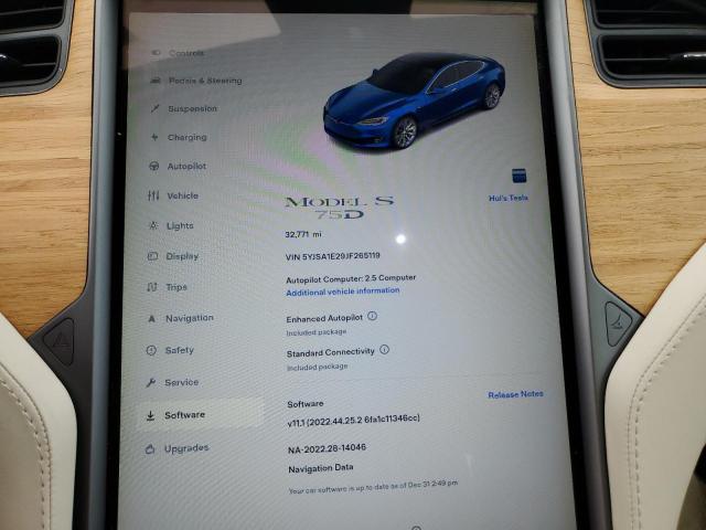 Photo 9 from auction – 2018 TESLA MODEL S with VIN 5YJSA1E29JF265119