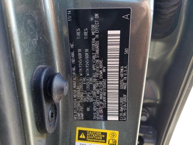 Foto 14 de la subasta – 2015 TOYOTA HIGHLANDER con VIN 5TDJKRFH6FS105602