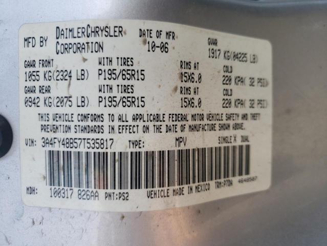 Photo 14 from auction – 2007 CHRYSLER PT CRUISER with VIN 3A4FY48B57T535817