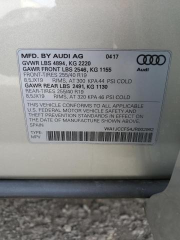 Photo 14 from auction – 2018 AUDI Q3 PREMIUM with VIN WA1JCCFS4JR002962