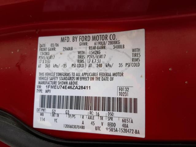 Photo 14 from auction – 2006 FORD EXPLORER E with VIN 1FMEU74E46ZA28411
