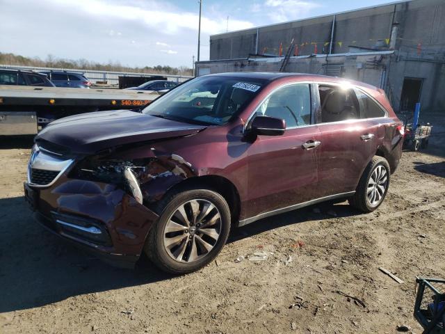 ACURA MDX TECHNO 2015 with VIN 5FRYD4H42FB010348 - Photo from auction