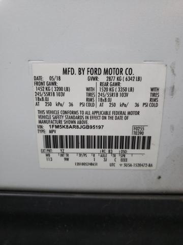 Photo 14 from auction – 2018 FORD EXPLORER P with VIN 1FM5K8AR8JGB95197