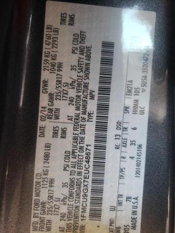 Photo 14 from auction – 2014 FORD ESCAPE SE with VIN 1FMCU9GX7EUC48671