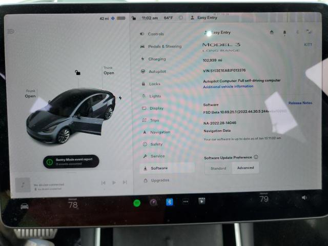 Photo 9 from auction – 2018 TESLA MODEL 3 with VIN 5YJ3E1EA8JF013376