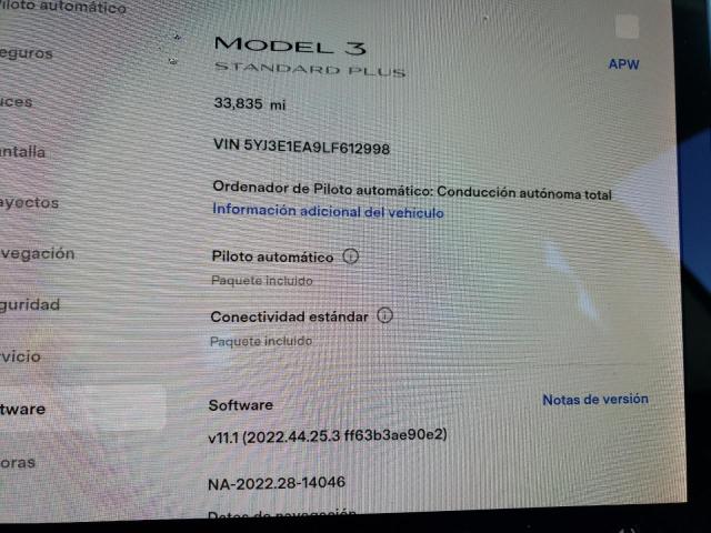 Photo 9 from auction – 2020 TESLA MODEL 3 with VIN 5YJ3E1EA9LF612998