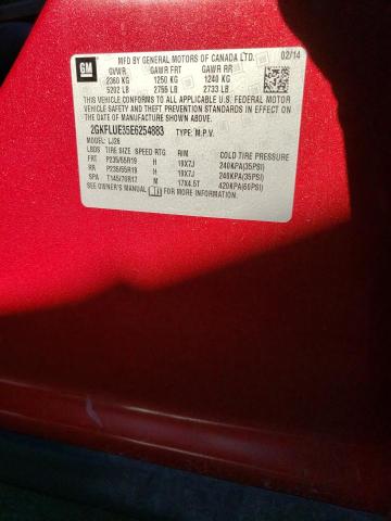 Photo 14 from auction – 2014 GMC TERRAIN DE with VIN 2GKFLUE35E6254883