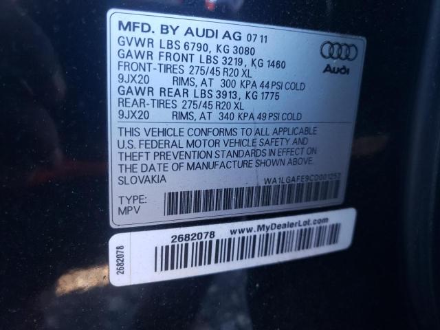 Photo 14 from auction – 2012 AUDI Q7 with VIN WA1LGAFE9CD001253