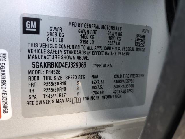 Photo 14 from auction – 2014 BUICK ENCLAVE with VIN 5GAKRBKD4EJ329068