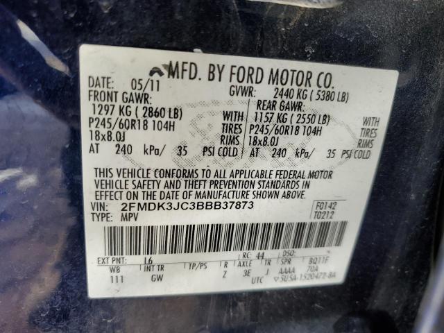 Photo 14 from auction – 2011 FORD EDGE SEL with VIN 2FMDK3JC3BBB37873