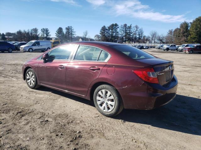 Photo 2 from auction – 2012 HONDA CIVIC LX with VIN 19XFB2F59CE352301