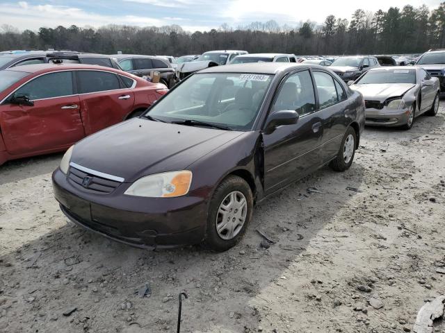 HONDA CIVIC LX 2001 with VIN 2HGES16591H523086 - Photo from auction