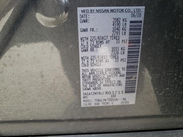 Photo 14 from auction – 2020 NISSAN ROGUE S with VIN 5N1AT2MT8LC803715