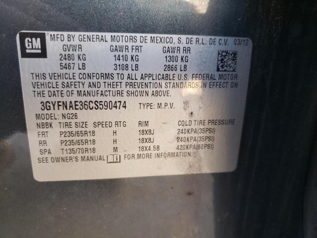 Photo 14 from auction – 2012 CADILLAC SRX LUXURY with VIN 3GYFNAE36CS590474