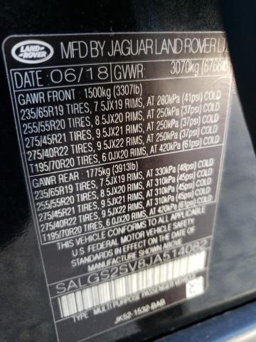 Photo 14 from auction – 2018 LAND ROVER RANGE ROVE with VIN SALGS2SV8JA514082