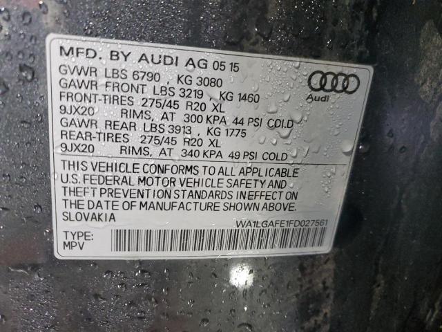 Photo 14 from auction – 2015 AUDI Q7 PREMIUM with VIN WA1LGAFE1FD027561
