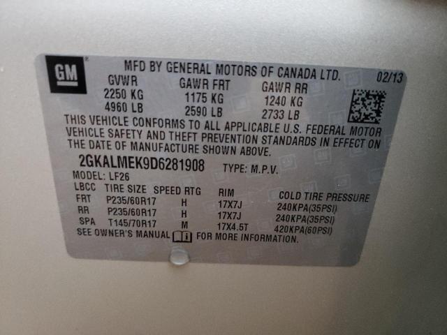 Photo 14 from auction – 2013 GMC TERRAIN SL with VIN 2GKALMEK9D6281908