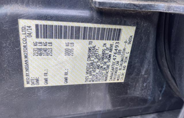 Photo 10 from auction – 2014 NISSAN MAXIMA S with VIN 1N4AA5AP7EC476493
