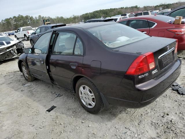 Photo 2 from auction – 2001 HONDA CIVIC LX with VIN 2HGES16591H523086