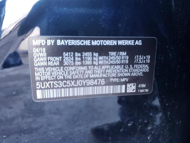 Photo 14 from auction – 2018 BMW X3 XDRIVEM with VIN 5UXTS3C5XJ0Y98476