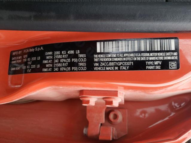 Photo 14 from auction – 2016 JEEP RENEGADE L with VIN ZACCJBBT1GPC53071