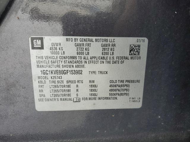 Photo 10 from auction – 2016 CHEVROLET SILVERADO with VIN 1GC1KVE80GF153902